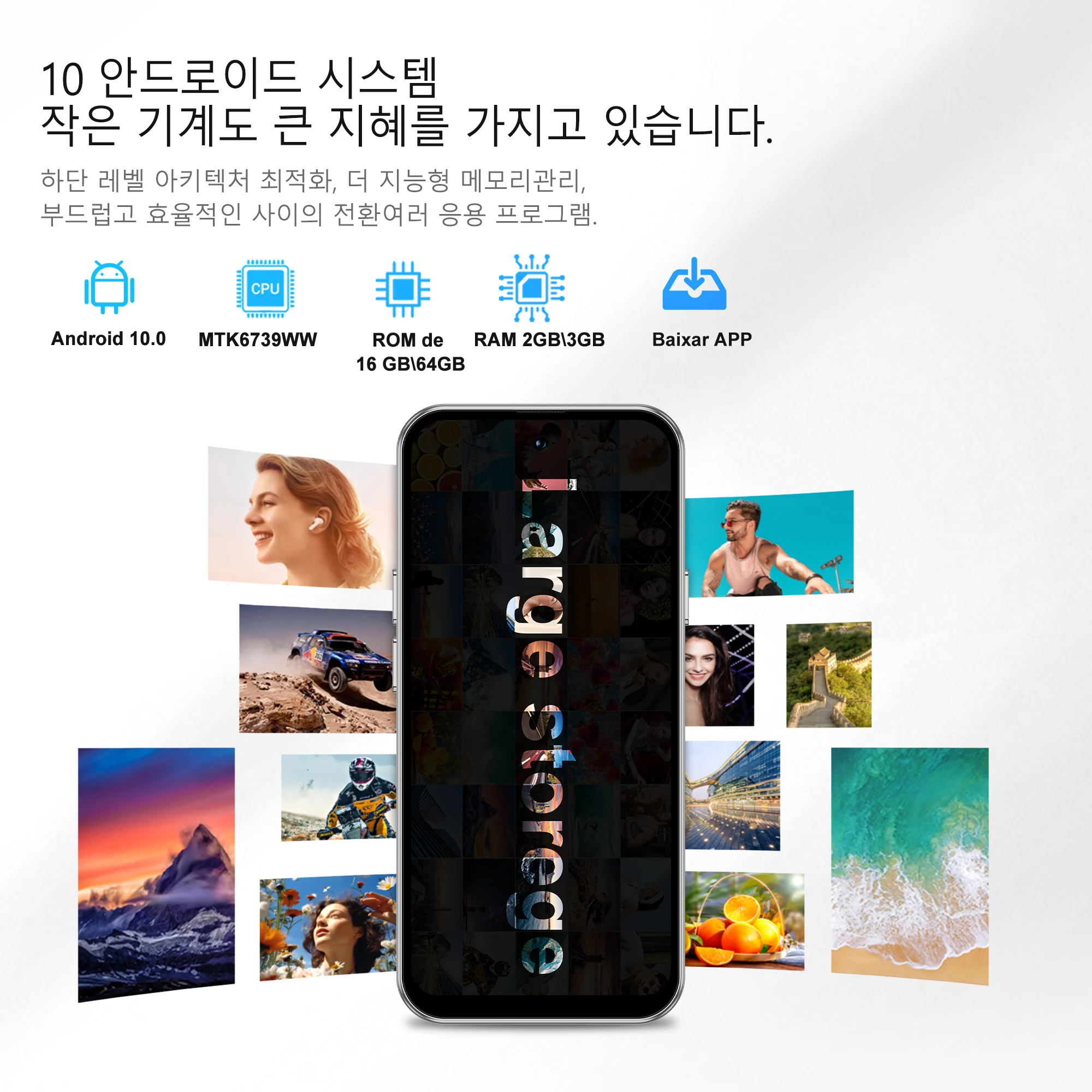 SERVO S45 Pro 미니 스마트폰 듀얼 SIM 카드 안드로이드 10.0 4.0'' HD 2000mAh 배터리 WIFI 블루투스 4G 소형 휴대폰