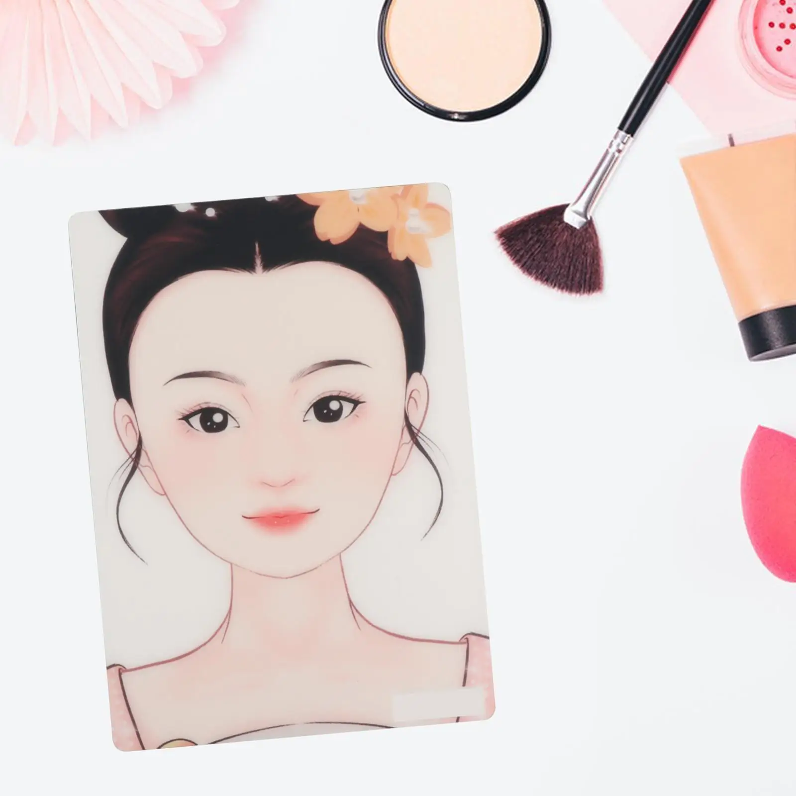 Plantilla de práctica de pintura de maquillaje, herramienta de exhibición de arte de pintura lavable para partes del cuerpo de niños