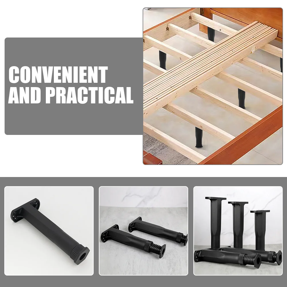 

2Pcs Adjustable Bed Frame Support Legs T-Shaped Height Adjustment Strong Sturdy Metal Center Support for Mattress Stability Bed