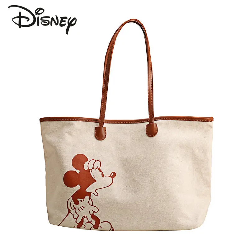 

Disney Mickey Women's Handbag Fashion Large Capacity Student Leisure Bag High Quality Multifunctional Storage Shopping Bag