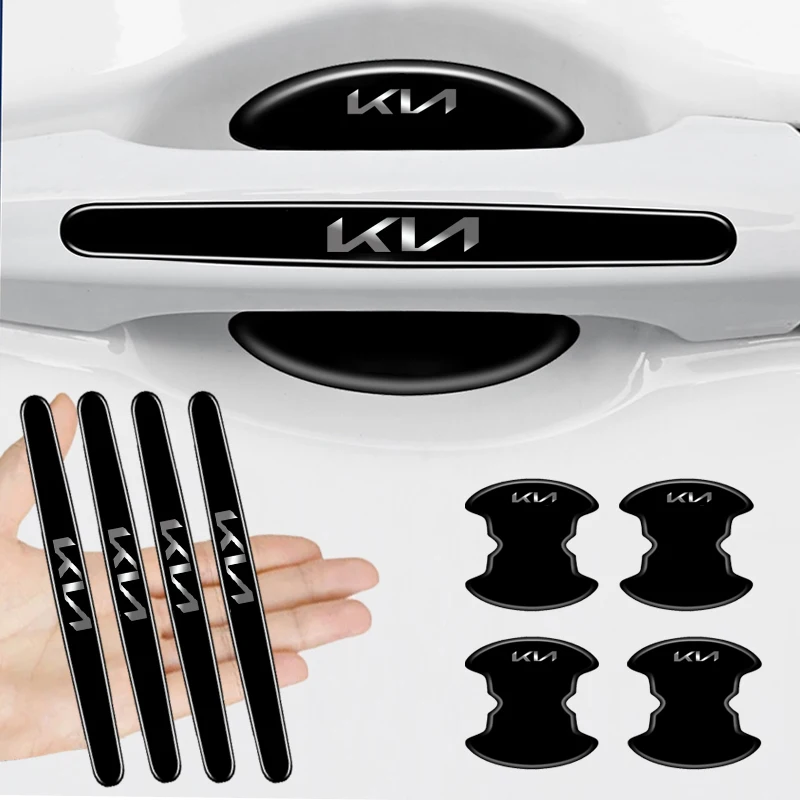 4/8 قطعة مقبض باب السيارة واقية المضادة للتصادم ملصقات لكيا Ceed سبورتاج ريو Proceed K5 أوبتيما سيدونا فورتي سيراتو Venga #3