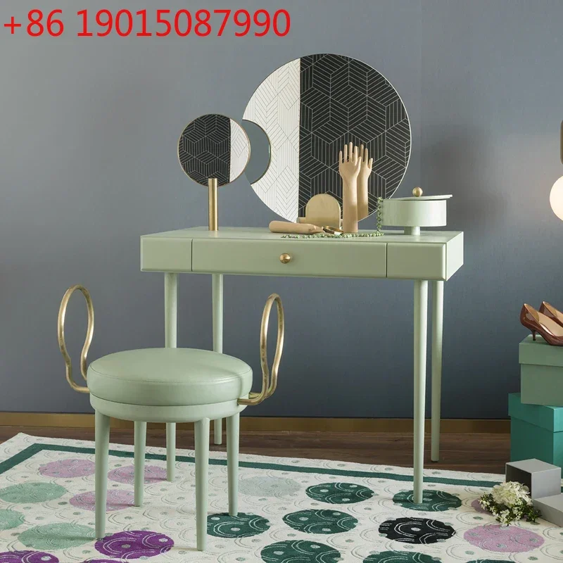 

Скандинавский туалетный столик в стиле лайт-люкс, американский простой современный дизайн, для спальни, для макияжа.