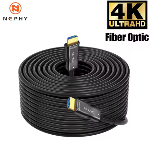 Fiber optic HDMI Cable 4K 60HZ For TV Box/Fire Stick PS5 Ultra High Speed Laptop PC Xbox Video Cord 20M 30M 50M 60M 100M UHD ARC