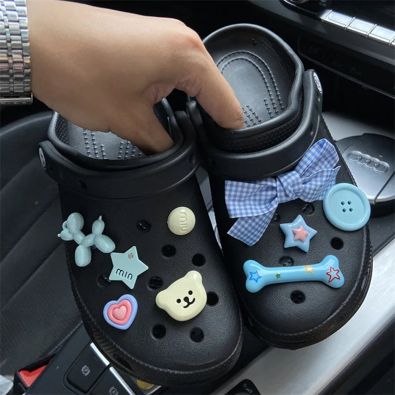 Cute Cartoon Shoe Charms Set Cute Balloon Dog Chain buckle Child Shoes Decorations Creative DIY 3D Shoe accessories 1 set image 4