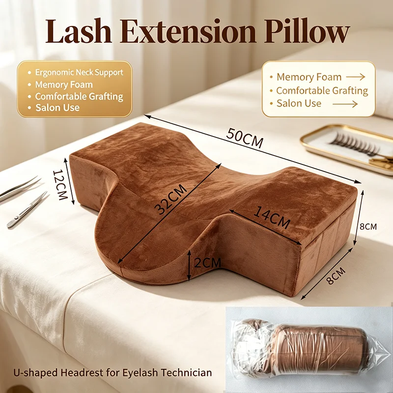 U-Shape Lash Extension Pillow Memory Foam Eyelash Grafting Neck Support Cushion Professional Beauty Salon Eyelash Lash Pillow