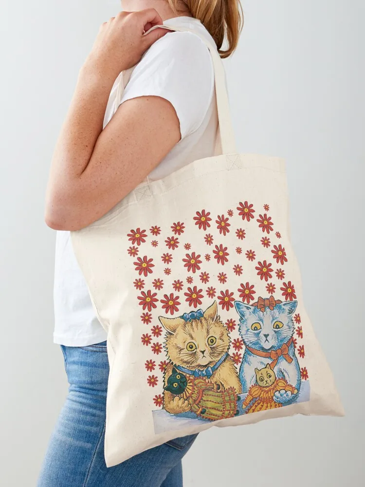 

Louis Wain - Cats with dolls Tote Bag Women's bags shopper bag women canvas bag luxury women Shopper handbag