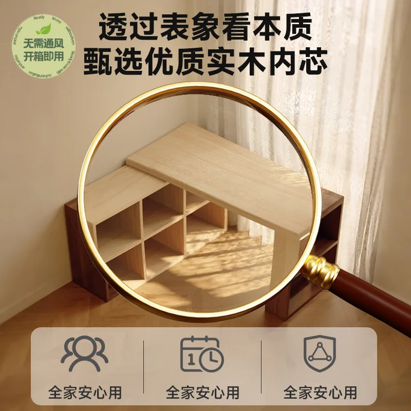 Escritorio de madera maciza 2025, nuevo tocador esquinero para dormitorio de niñas, cofre integrado, escritorio doble para ordenador para el hogar