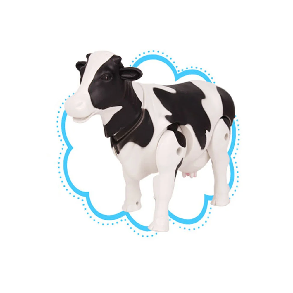 Electric Milk Cow Toy Realistic Simulation Cow Figure Model Toy for Kids Children