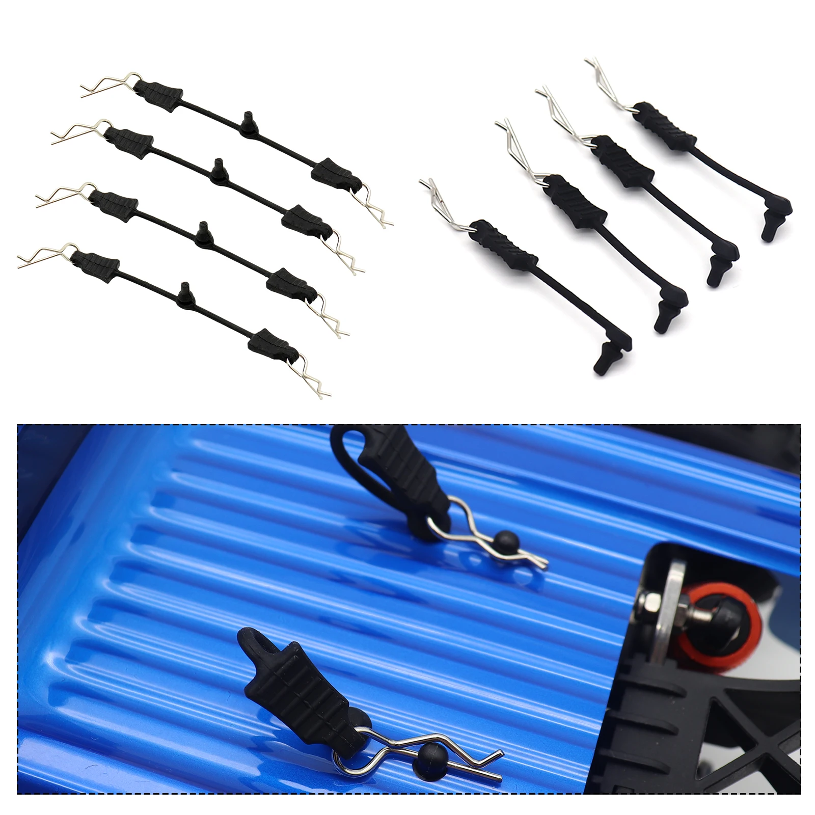 2 أنماط المطاط الجسم كليب التجنيب دبوس ل MJX Hyper Go 14210 16210 SCY 16101 16102 Wltoys HBX 1/12 1/14 1/16 RC ترقية السيارة #1