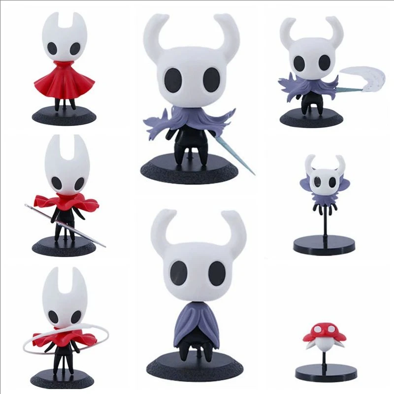 8pcs/Set Hollow Knight Figure Toy Creative Cartoon Game Dolls Car Desktop Ornament Decorations Gifts Toys