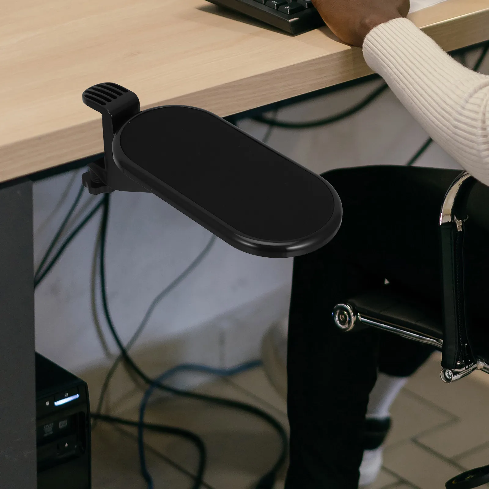 Computer Desk Arm Rest Rotating Ergonomic Wrist Extender Support Office Home Comfortable Work Time Use