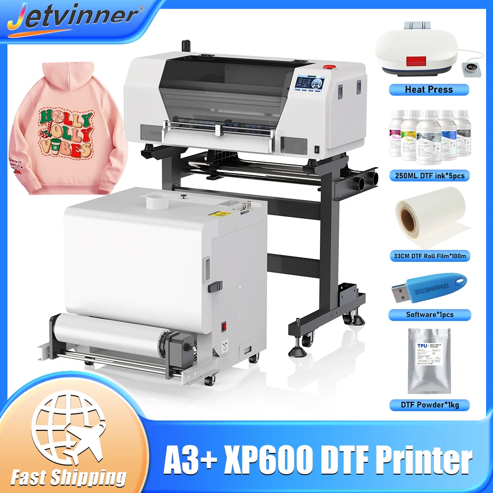 A3+ DTF Printer For Epson XP600 T shirt Printing Machine Direct to Film Transfer Printer For Textile impresora  33cm dtf printer