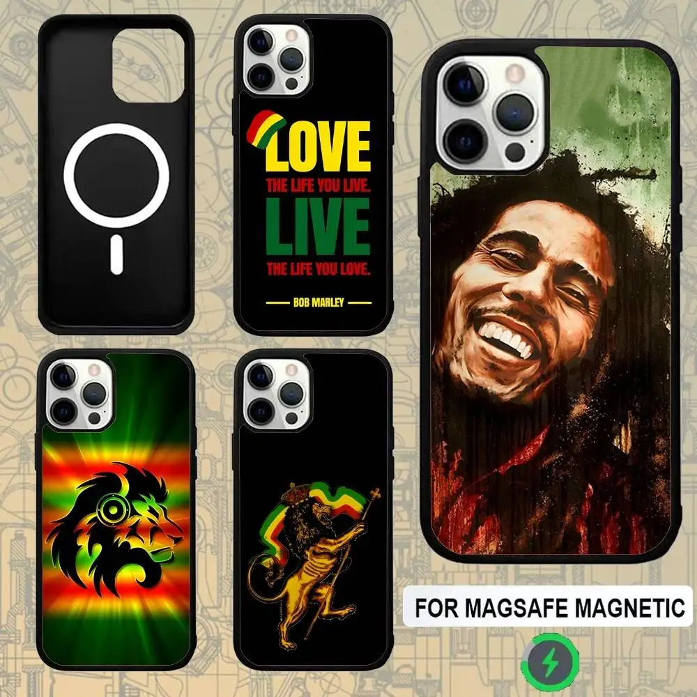 

Bob Marley Rasta Lion Phone Case For IPhone 17,16,15,Pro,Max,Air,14,Plus,13,12,11 Magesafe Wireless Charge Cover