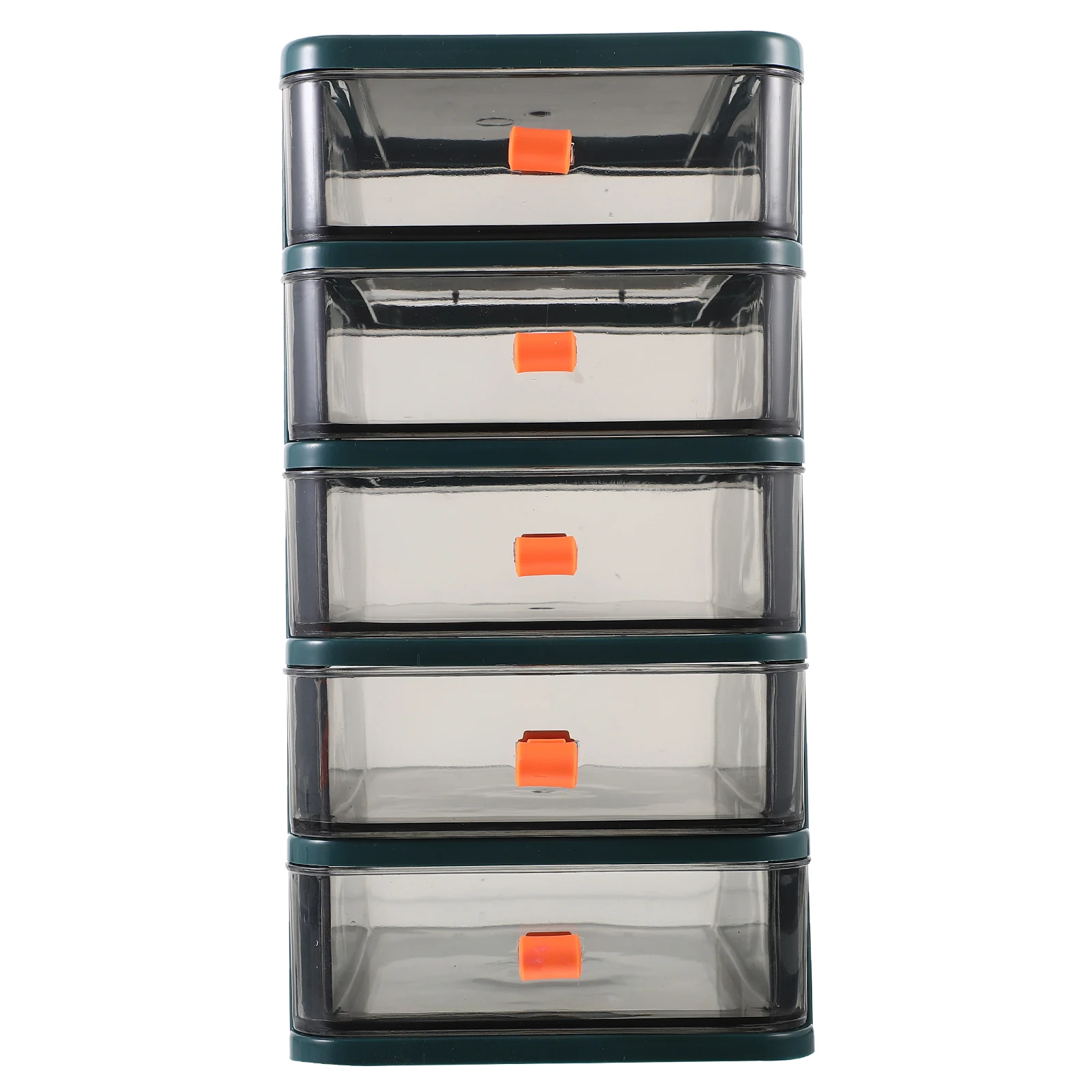 

Five-layer Green Storage Box Desk Organizer with Drawers Plastic Pp Stationery Makeup Shelving Unit Storage Case