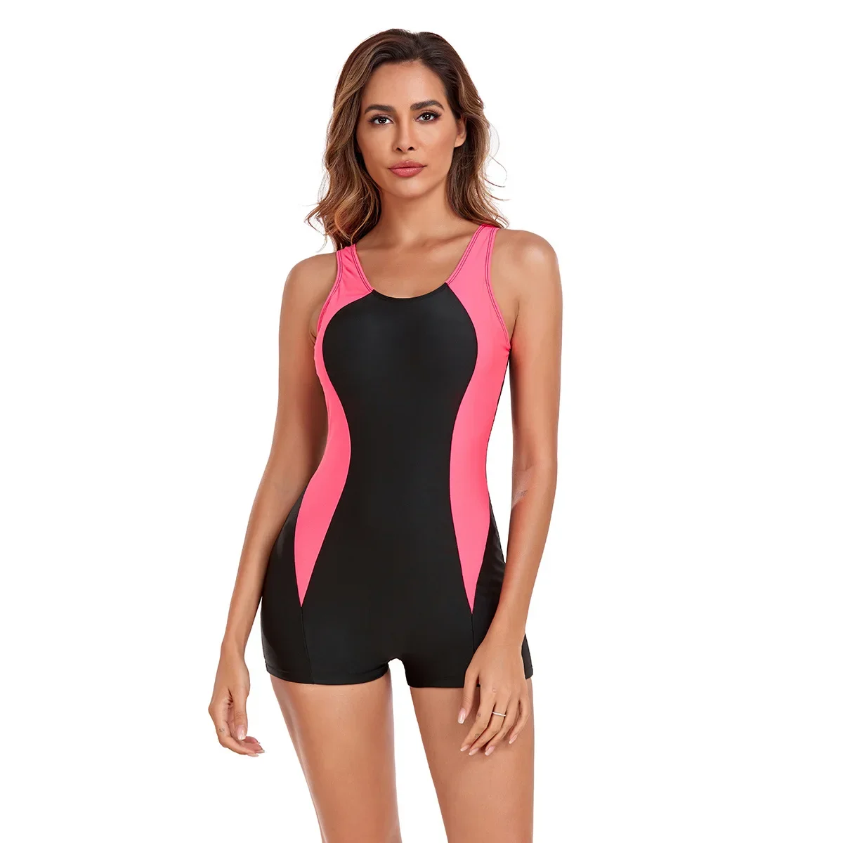 

2024 New Sports Swimsuit for Women,High Elastic Tight Conservative One Piece Competitive Bikini,U-neck Backless Swimwear Y02