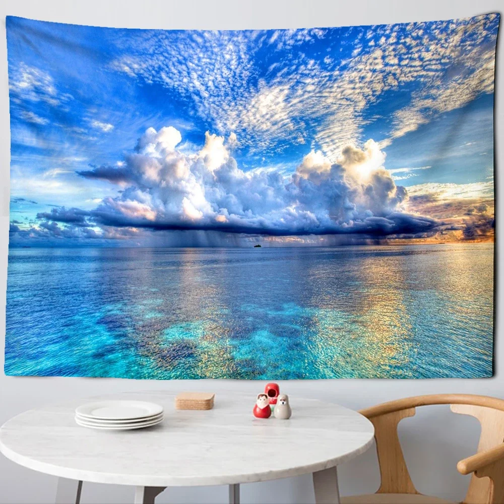 

Sky Beach Landscape Tapestry Hippie Wall Decoration Living Room Tapestry Room Decoration Wallpaper Tapestry