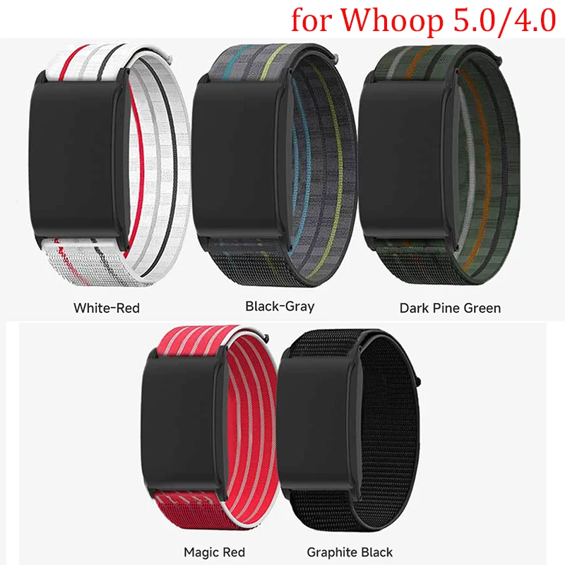 Sport-Nylonarmband für Whoop 5.0, Ersatz-Armband für Whoop 4.0, Uhrenarmband für Whoop 5.0 4.0 mit Rahmen