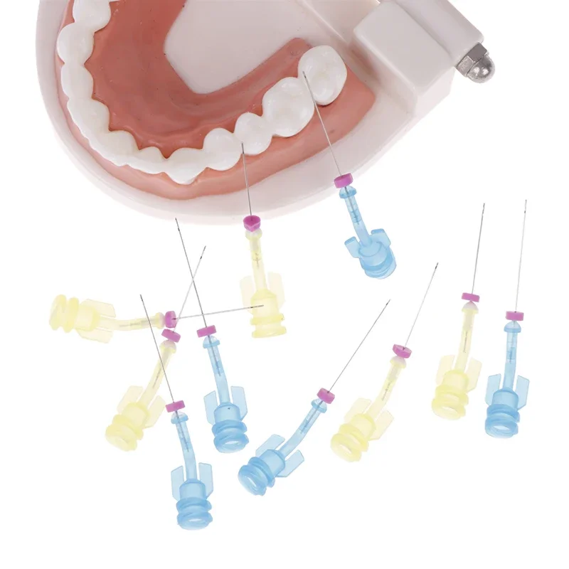 

20Pcs Dental Endo Irrigation Needle Tip 30G Elbow Double Side Hole 22/26mm Reusable Root Canal Syringe Dentistry Supplies