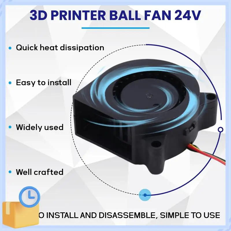 

Popular 4020 Fan Blower Ball Bearing Fan 24V For Creativity K1/K1 Max 3D Printer Cooling Hotend Fan 3D Printer Parts