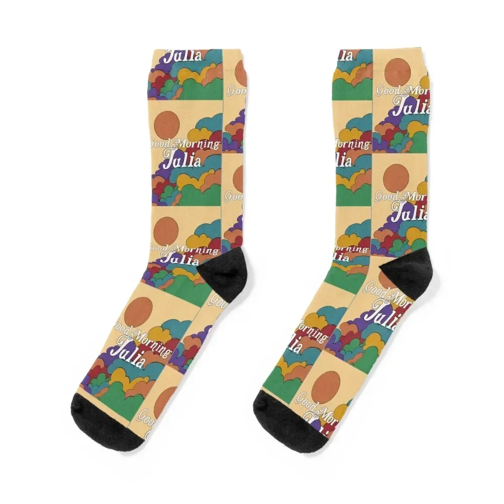 

Good Morning Julia! Socks cartoon Toe sports warm winter hiphop Luxury Woman Socks Men's