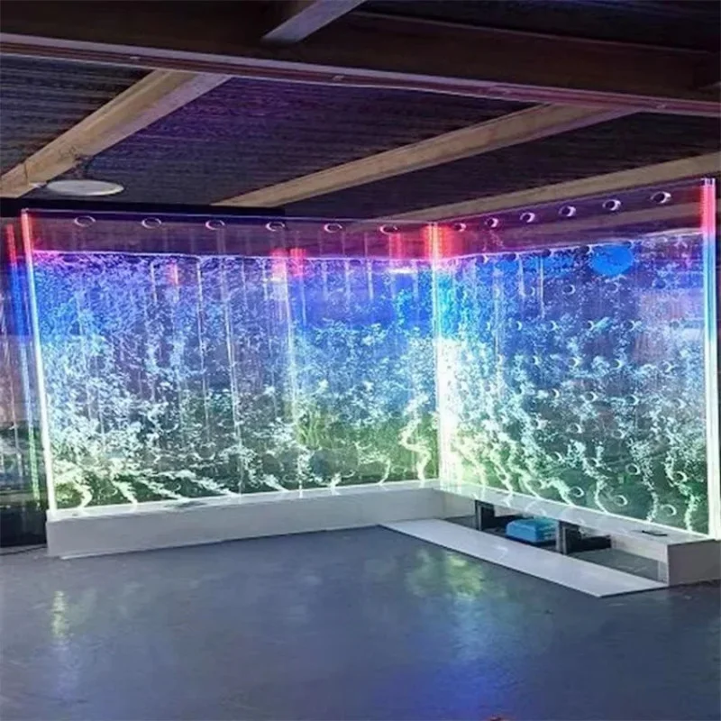 custom.High Quality Movable LED Light Acrylic Bubble Wall Glass Material Room Divider and Screen Partition Home Decoration