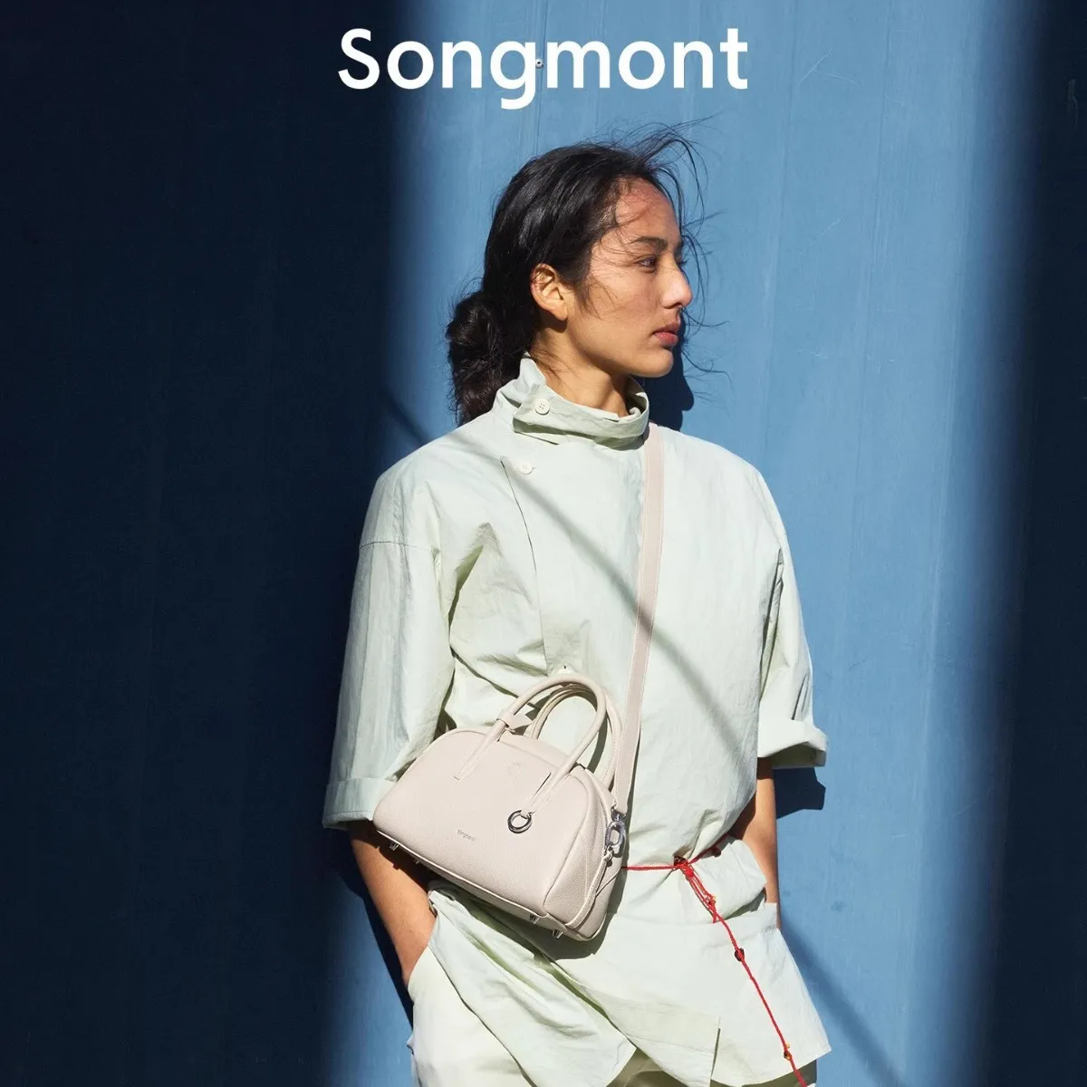 Songmont Yamashita Arimatsu Trail mini Bowling Crossbody Tote Boston Bag