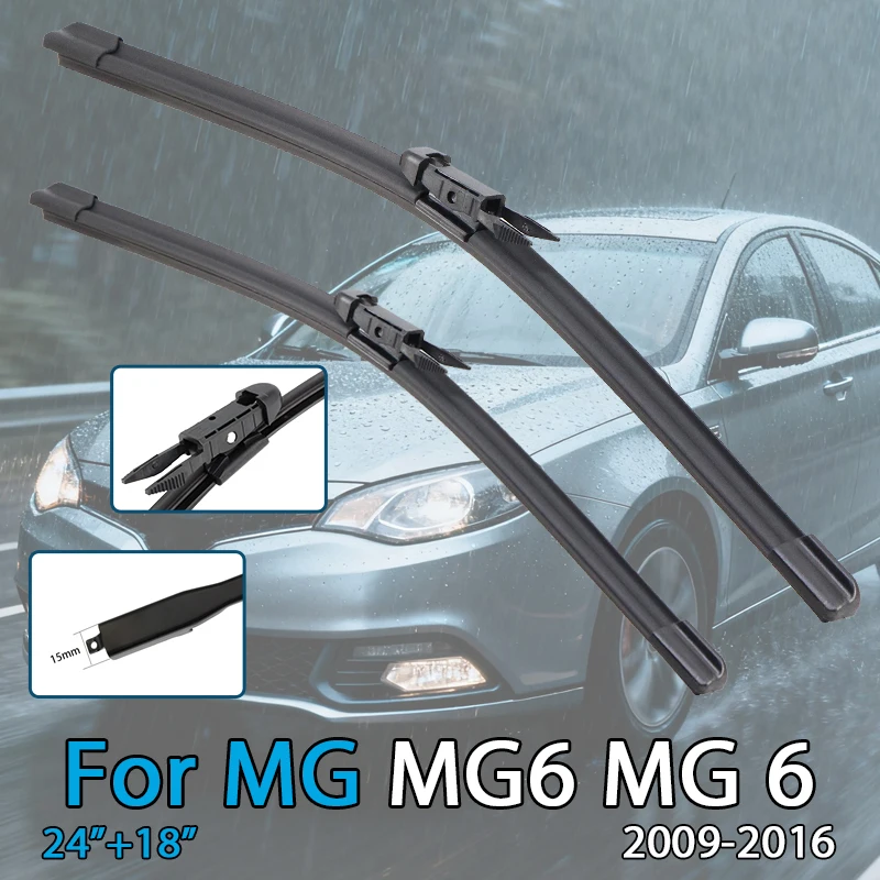 Auto Wischer Klinge Für MG MG6 MG 6 2009-2026 24'' + 18'' Windschutzscheibe Gummi Refill Front fenster Wischer Auto Zubehör