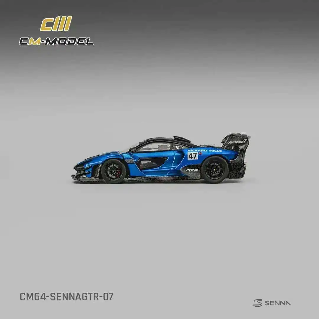 

PreSale CM 1:64 Senna GTR Metallic Blue Diecast Diorama Car Model Toys