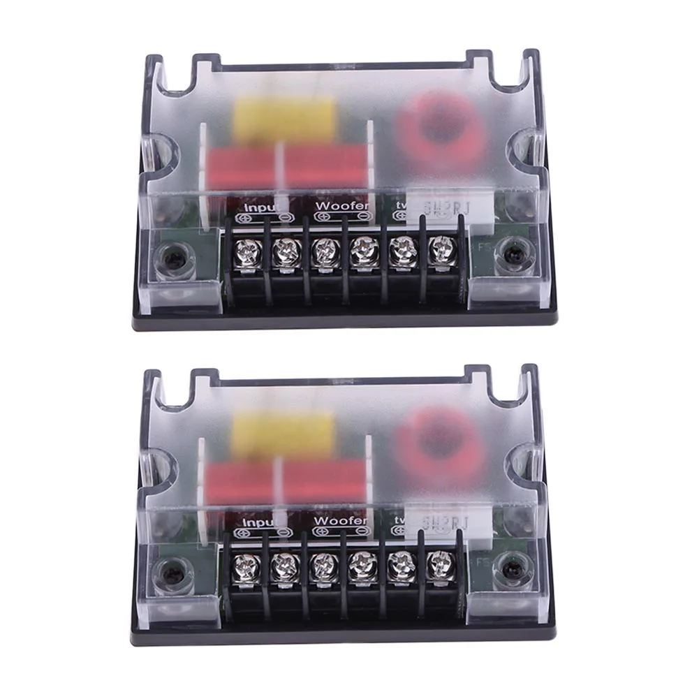 2 قطعة سيارة 2 طريقة مكبر صوت مقسم التردد مكبر الصوت موجة تصفية كروس تصفية سيارة الصوت كروس اكسسوارات السيارات #4