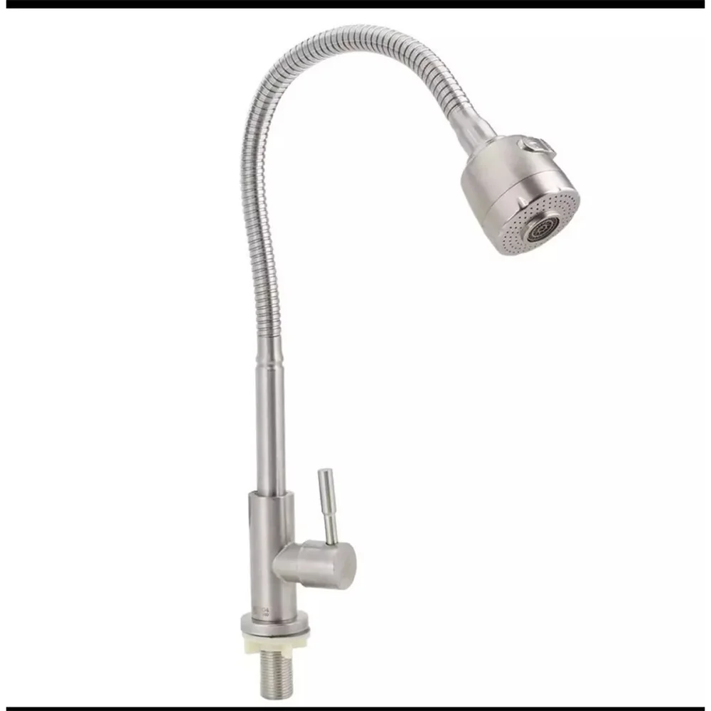 Onyzpily Free Shipping Brushed Kitchen Faucet Wall Mounted Two Models Hot&Cold Water Sink Faucet 360 Rotation Sprayer Taps