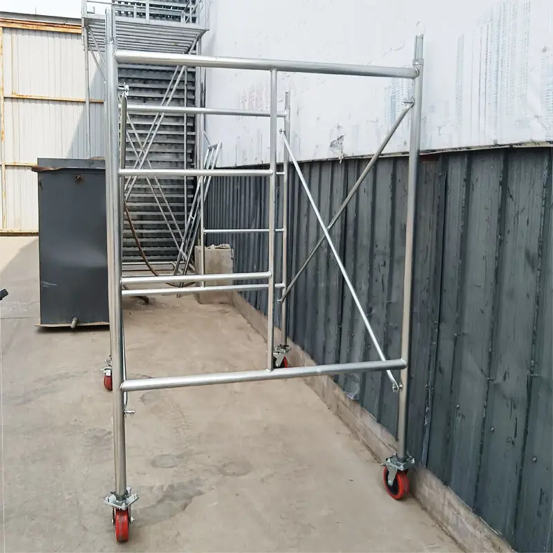 Easy Install Durable Professional Customization Metal Mobile Ladder Galvanized h Frame Scaffolding System for Construction