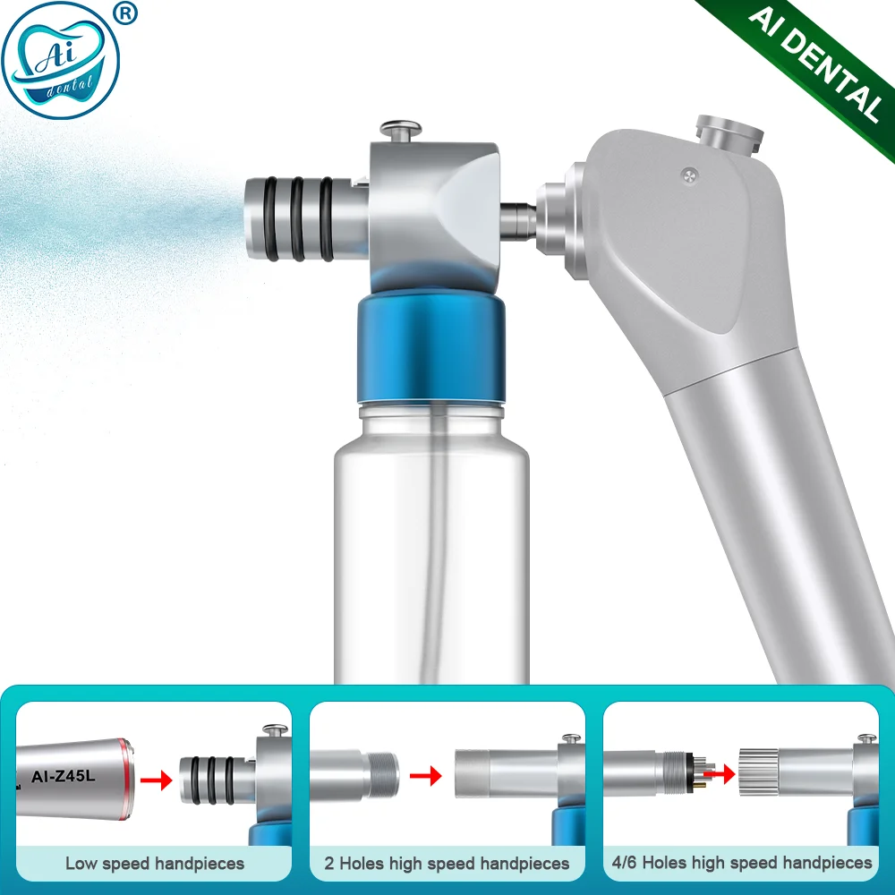 AI-TG-SL Dental Handpiece Cleaning Oil Lubricator With 2 Style Connector Nozzle Maintenance Tool for Contra Angle or Air Turbine