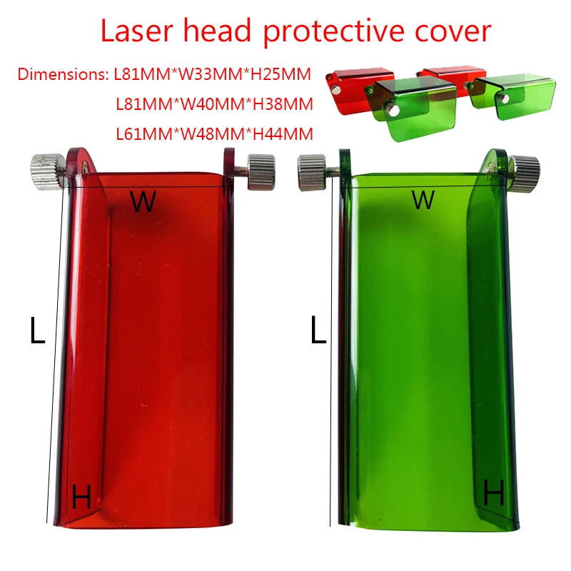 Laser Head Protective Cover Laser Module Anti-glare Protector Crystal Case Size 33MM 40MM 48MM  As Option Substitute For Goggles