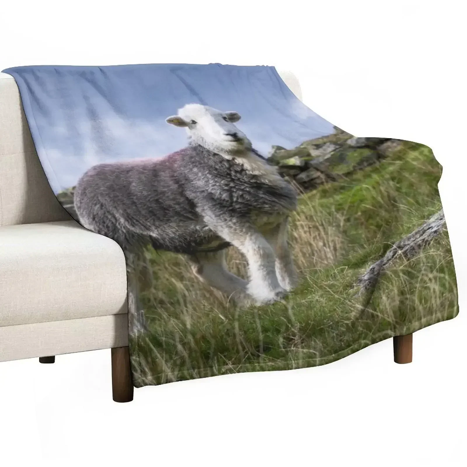 

Happy Herdwick Throw Blanket For Decorative Sofa valentine gift ideas Polar Thermals For Travel Blankets