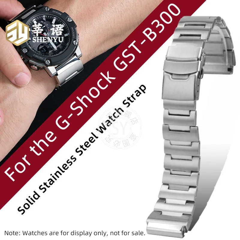 

Shenyu High-Quality Stainless Steel Watch Strap For Casio G-Shock GST-B300 “Steel Heart” Series Men's watch Band Bracelet 20mm