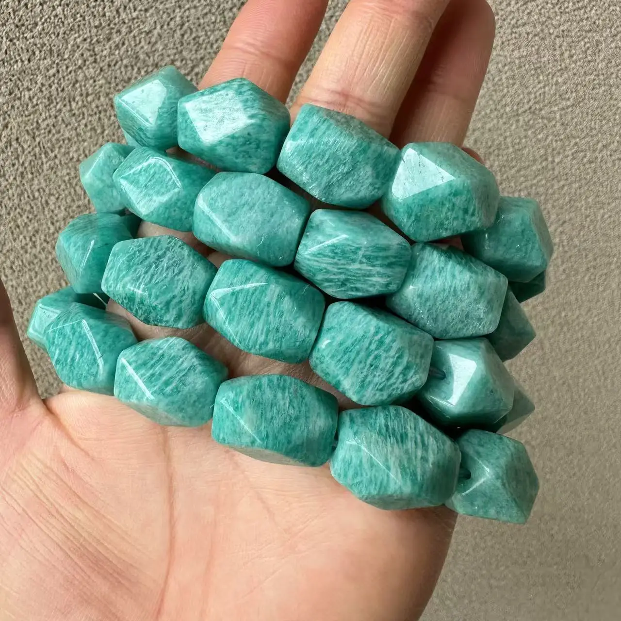 

AAAA Natural Blue Amazonite Irregular Beads 12x16mm Bracelet Gemstone Jewelry Party Fashion Women Men Elegant Accessories Gift