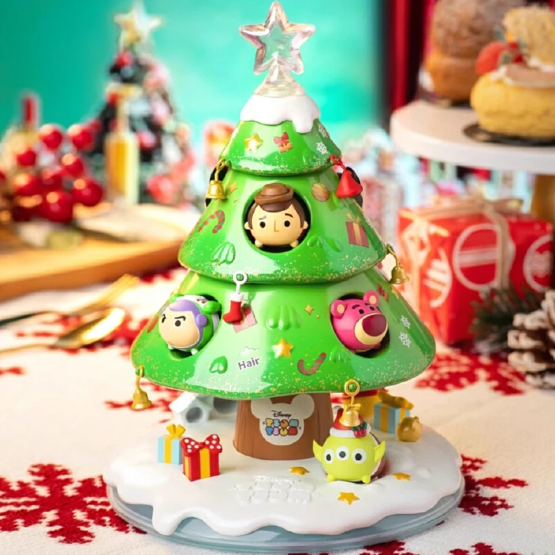 New Disney Christmas Tree Mickey Woody Buzz Donald Duck Alien Action Figures Mini Dolls Kids Toys Model For Children Gift Girl