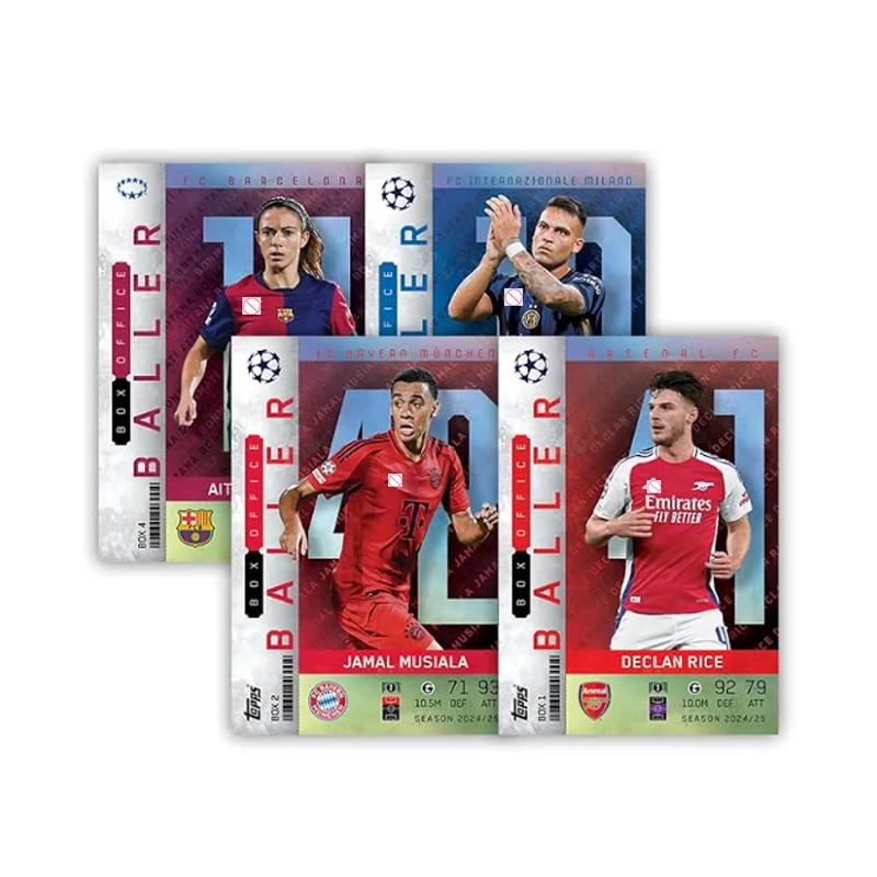 Topps Match Attax 2025 Mega Tin Edition 48 Cards Set with 4 Exclusive Limited Edition Cards Relic Cards Available in Lucky Tins