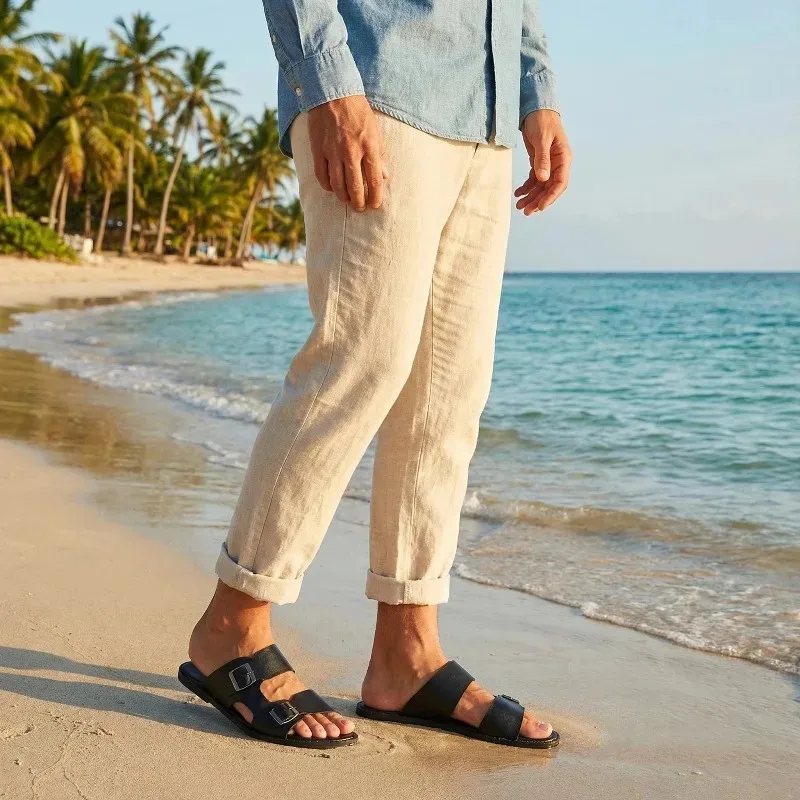 

Men's slippers bathroom outdoor casual sandals non-slip and wear-resistant lightweight men's cool slippers