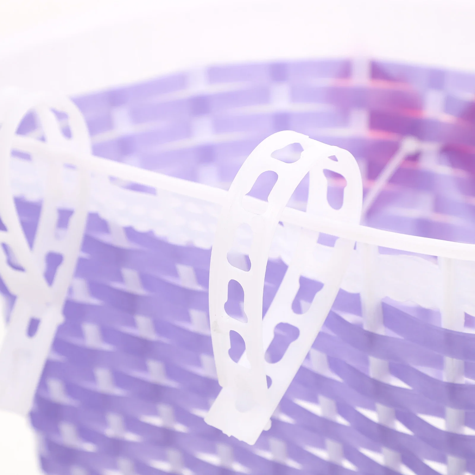 

Children Bicycle Purple Basket Ribbon Handlebar Cover Quality Plastic Children Scooter Basket Durable Storage Kids Bike Parts