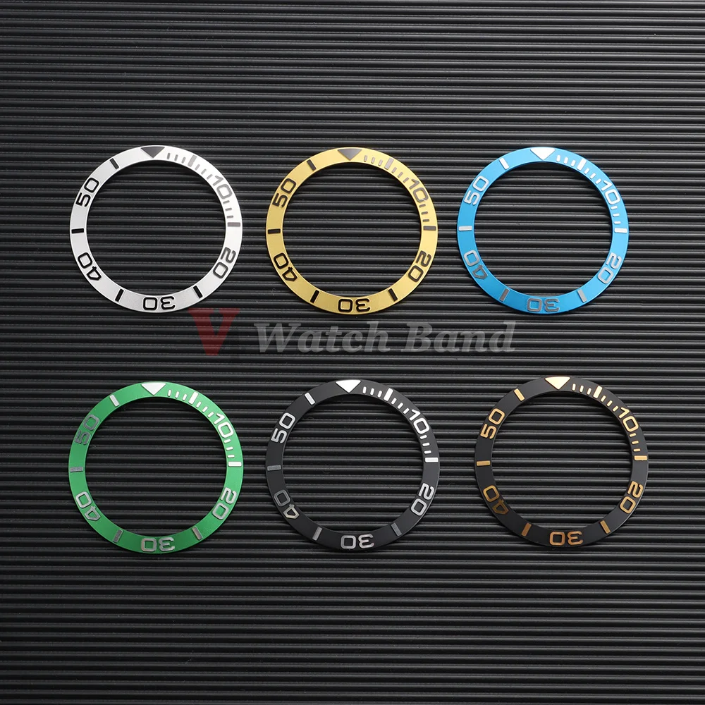 38mm Ceramic Watch Bezel Ring for SKX007 SKX009 SRPD SUB Watch Case Insert for NH35/NH36 Movement Case Diving Sloped Bezel Ring