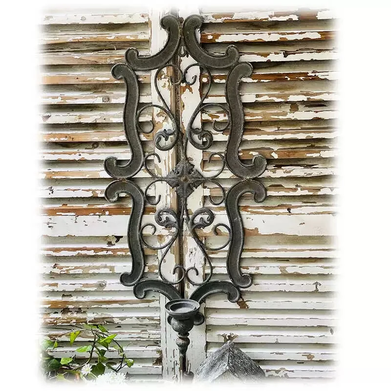 

Vintage French Wrought Iron Wall-Mounted Candle Holder: A Timeless Classic