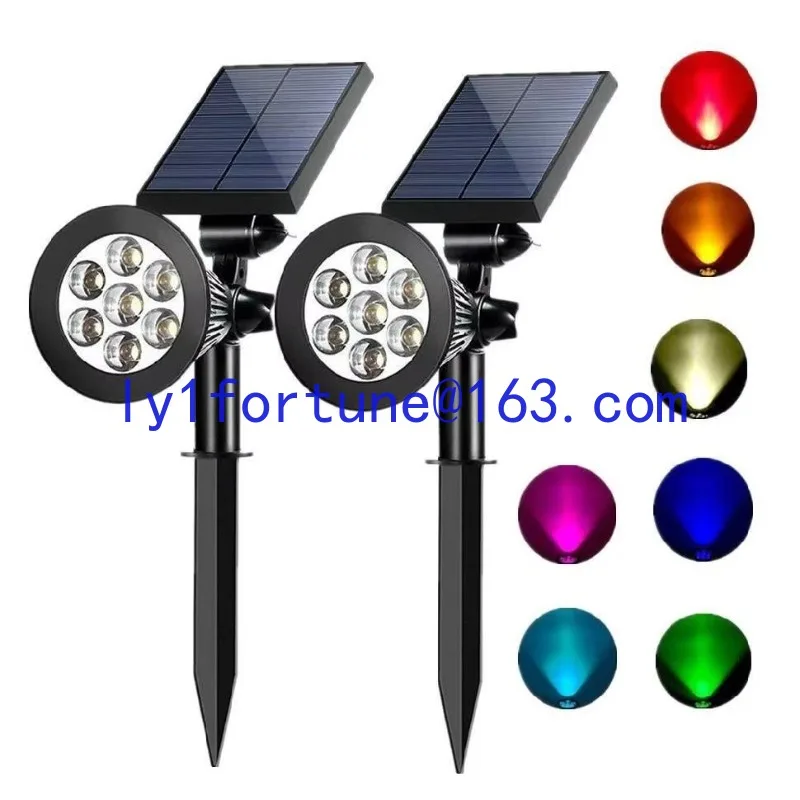 

Waterproof Multicolor Rgb Light Emitting Diode Solar Channel Landscape Spotlight Garden Outdoor