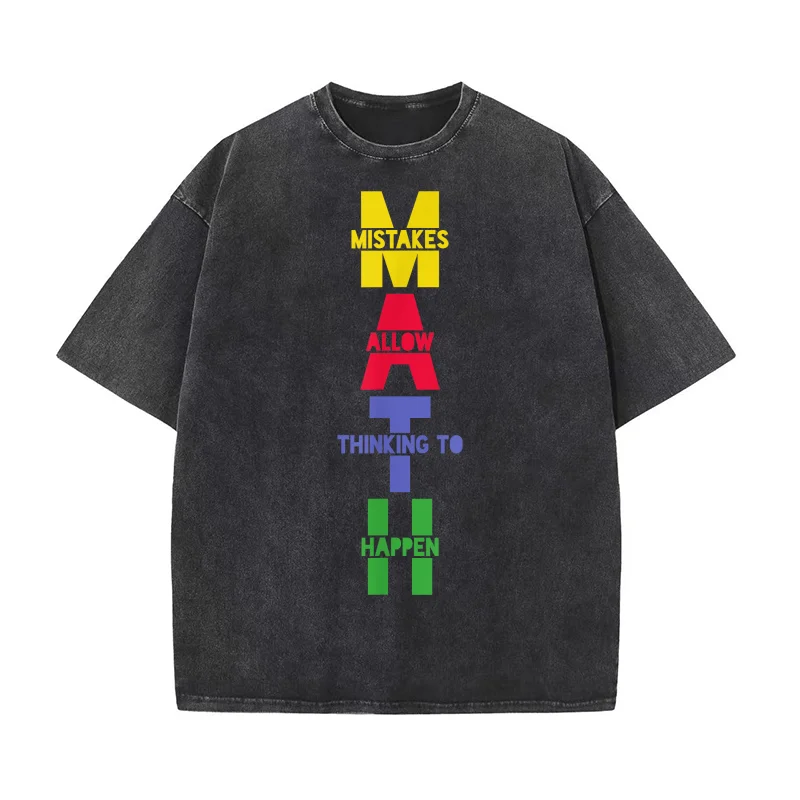 

Math Saying Student Teacher Cotton T-shirt Men Tee Shirts Short Sleeve Male Clothes Fashion Oversized Art Graphic Clothing Print
