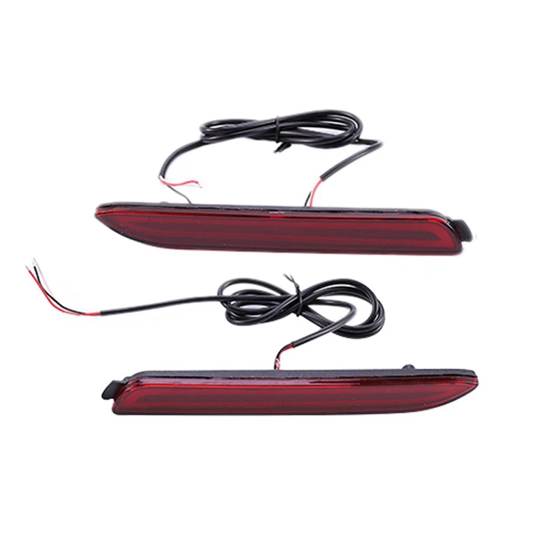 10x led pára-choques refletor brilhante vermelho lente luzes de freio para toyota camry 2006-2014