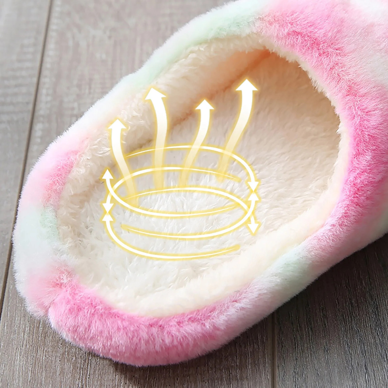 2023 Women Winter Indoor Warm Slippers Couples Fashion Tie-Dye Non-slip Soft Bottom Cotton Shoes Comfort Bedroom Slippers