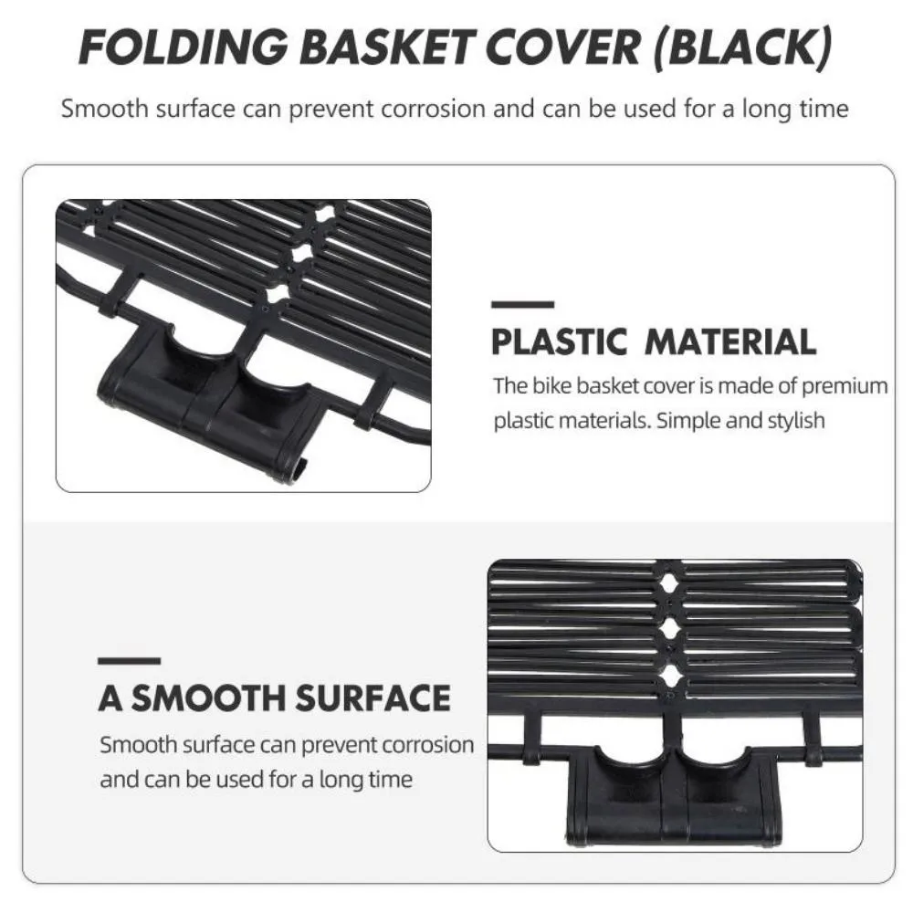 New Universal Bike Foldable Front Basket Lid Portable 4 Colors Cycling Basket Lid Plastic Sturdy Lid Cover Riding Supplies