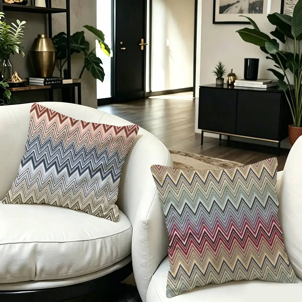 Geometric Zig Zag Wave Lucky Dragon pillow cover sofa cushion cover home room decoration children gift
