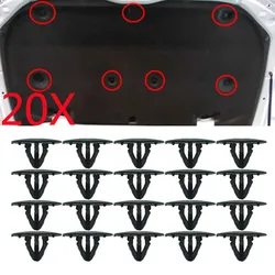 20X Hood Insulation Rivet Retainer Clip For Hyundai For Elantra For Sonata For Kia For Optima 81126-37010 Fastener Accessories