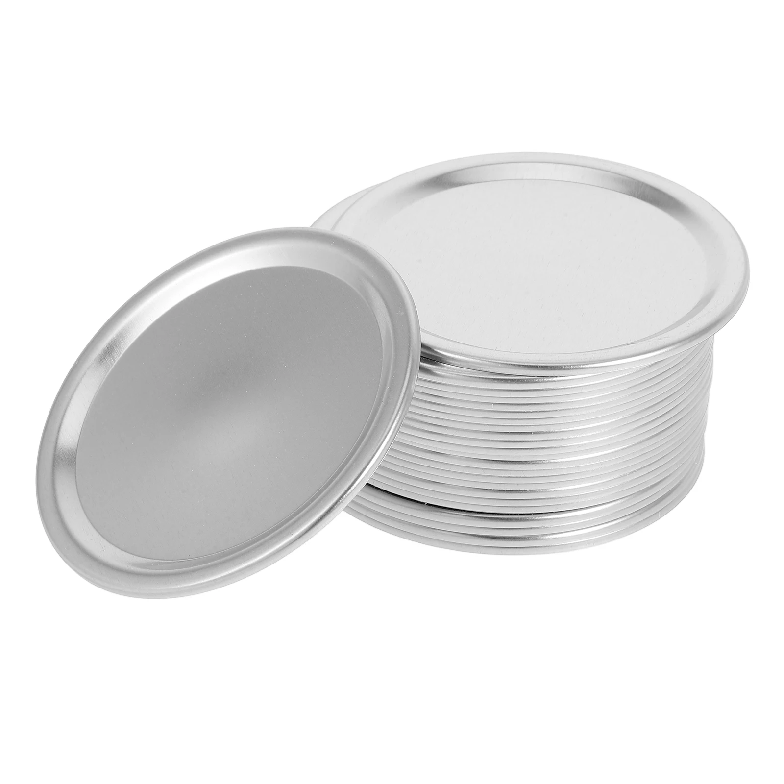 

24pcs Tinplate Lid For Jars Regular Mouth Reusable Canning Caps Sealing Storage Covers Jar Accessories Cup Lids Holder
